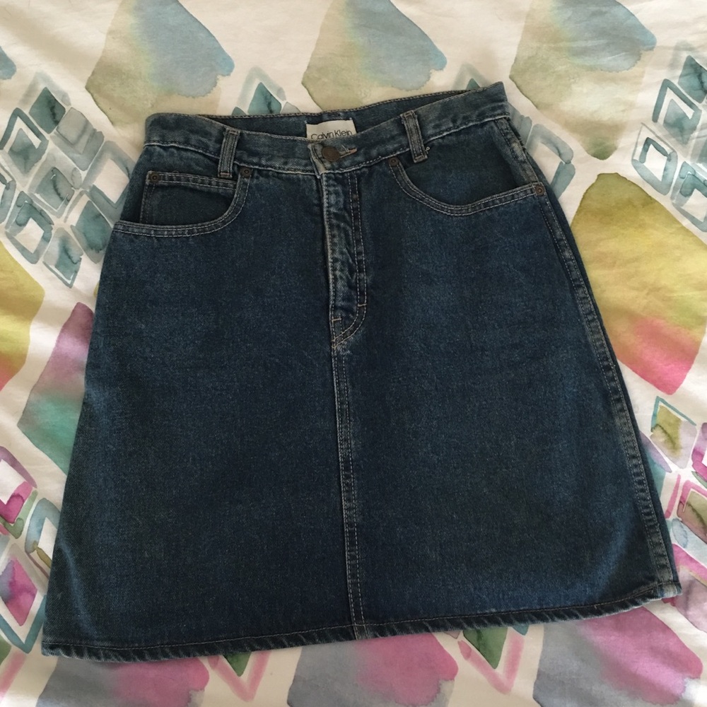 Vintage 80’s Calvin Klein mini denim skirt